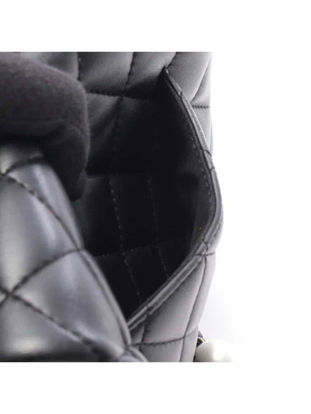 Chanel Shoulder Bag Quilted Small Flap Black Leather Small Chain